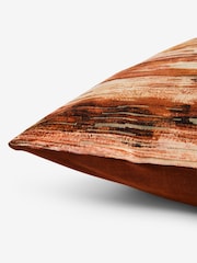 Orange 40 x 59cm Haze Velvet Stripe Cushion - Image 4 of 4