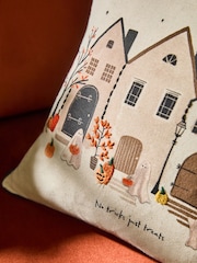 Cream Halloween Scene Cushion - Image 2 of 5