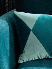 Blue Quinn Velvet Cushion - Image 2 of 5