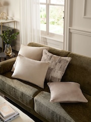 Greige 43 x 43cm Matte Velvet Cushion - Image 2 of 6