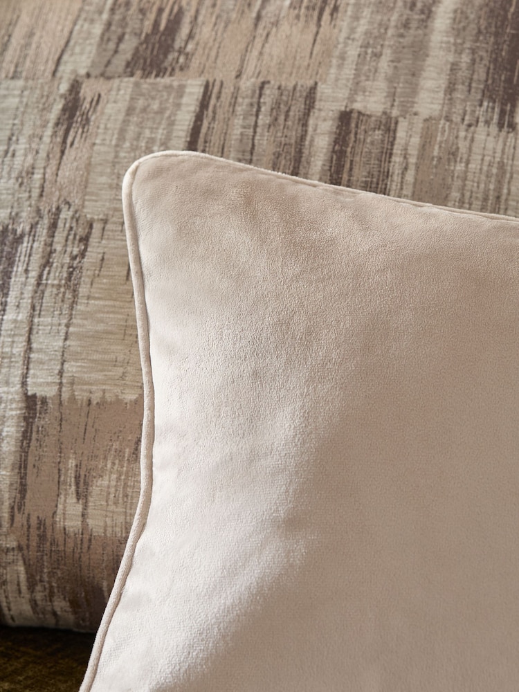 Greige 43 x 43cm Matte Velvet Cushion - Image 3 of 6