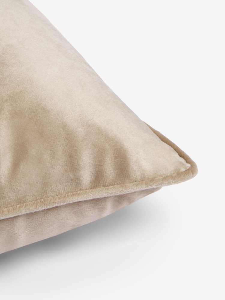 Greige 43 x 43cm Matte Velvet Cushion - Image 6 of 6