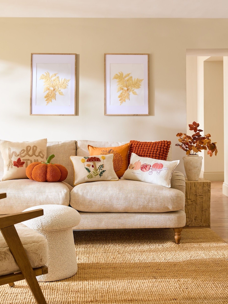Orange Pumpkin Bobble Cushion - Image 2 of 9