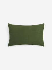 Green 40 x 59cm Haze Velvet Stripe Cushion - Image 3 of 4