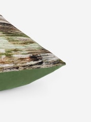 Green 40 x 59cm Haze Velvet Stripe Cushion - Image 4 of 4