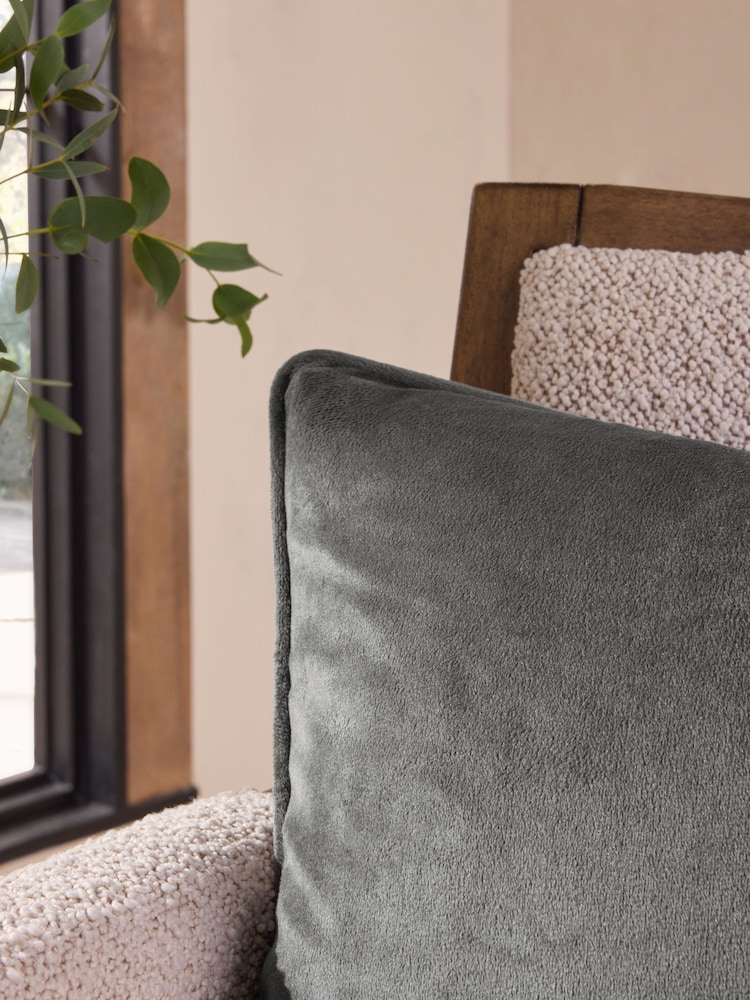 Charcoal Grey 40 x 59cm Matte Velvet Cushion - Image 2 of 4 Charcoal Grey 40 x 59cm Matte Velvet Cushion - Image 2 of 4