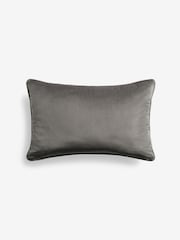 Charcoal Grey 40 x 59cm Matte Velvet Cushion - Image 4 of 4