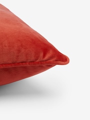 Bright Orange 59 x 59cm Matte Velvet Cushion - Image 4 of 4