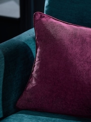 Plum Purple 40 x 59cm Soft Velour Cushion - Image 2 of 5