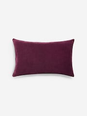 Plum Purple 40 x 59cm Soft Velour Cushion - Image 3 of 5