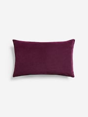 Plum Purple 40 x 59cm Soft Velour Cushion - Image 4 of 5