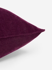 Plum Purple 40 x 59cm Soft Velour Cushion - Image 5 of 5