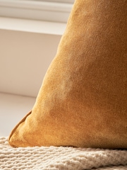 Caramel Brown 59 x 59cm Soft Velour Cushion - Image 2 of 5