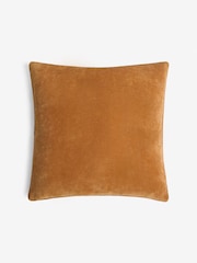 Caramel Brown 59 x 59cm Soft Velour Cushion - Image 4 of 5