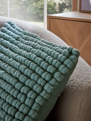 Light Blue 40 x 59cm Global Bobble 100% Cotton Cushion - Image 2 of 4