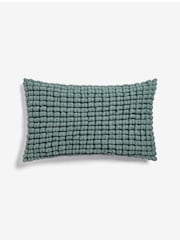 Light Blue 40 x 59cm Global Bobble 100% Cotton Cushion - Image 3 of 4