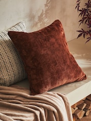 Orange 59 x 59cm Camilla Chenille Cushion - Image 1 of 5