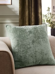 Sage Green 59 x 59cm Camilla Chenille Cushion - Image 1 of 5