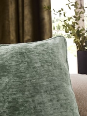 Sage Green 59 x 59cm Camilla Chenille Cushion - Image 2 of 5