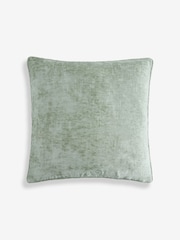 Sage Green 59 x 59cm Camilla Chenille Cushion - Image 3 of 5