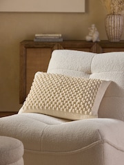 Natural 40 x 59cm Hemmingway Textured Bobble Cushion - Image 1 of 5