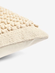 Natural 40 x 59cm Hemmingway Textured Bobble Cushion - Image 5 of 5