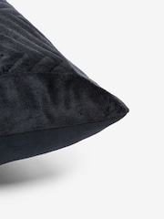 Black 50 x 50cm Madison Velvet Cushion - Image 2 of 3