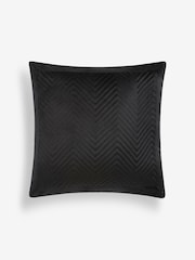 Black 50 x 50cm Madison Velvet Cushion - Image 3 of 3