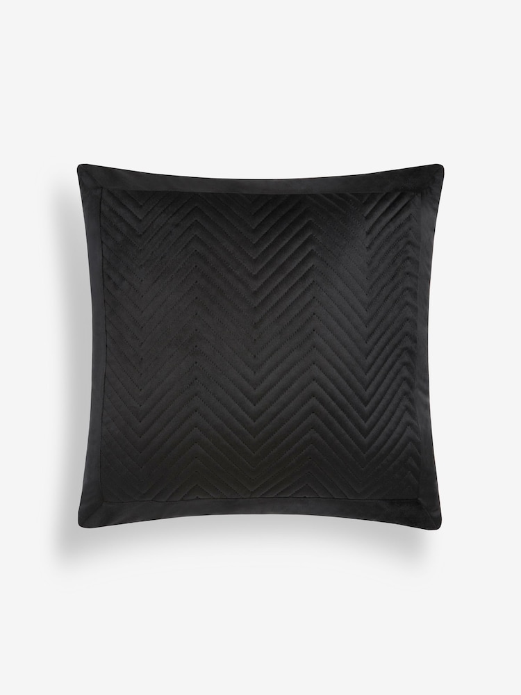 Black 50 x 50cm Madison Velvet Cushion - Image 3 of 3