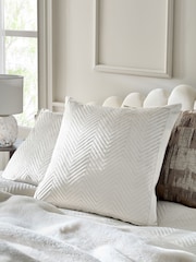 Natural 59 x 59cm Madison Velvet Cushion - Image 1 of 6