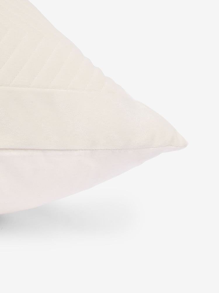 Natural 59 x 59cm Madison Velvet Cushion - Image 6 of 6