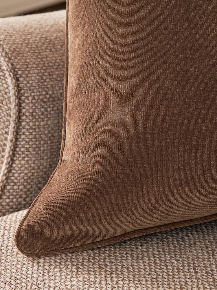 Brown 59 x 59cm Soft Velour Cushion - Image 2 of 5