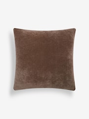 Brown 59 x 59cm Soft Velour Cushion - Image 3 of 5