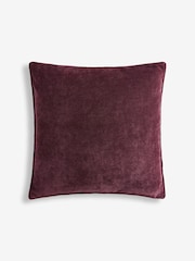 Plum Purple 45 x 45cm Soft Velour Cushion - Image 4 of 5