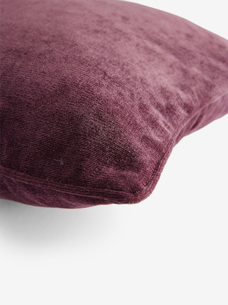 Plum Purple 45 x 45cm Soft Velour Cushion - Image 5 of 5