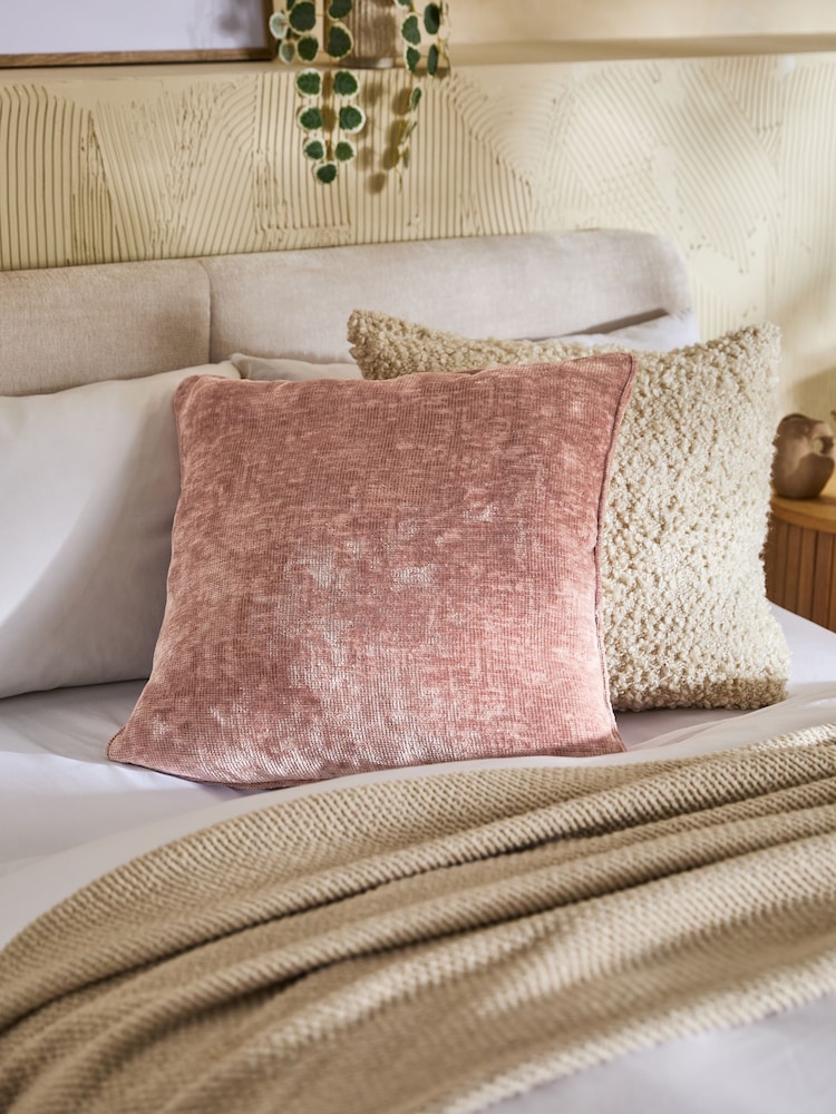 Pink Camilla Chenille Cushion - Image 1 of 5