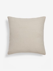 Greige Waffle Woven Cushion - Image 3 of 5