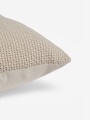 Greige Waffle Woven Cushion - Image 5 of 5