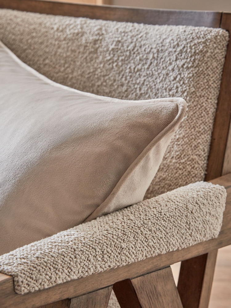 Greige 40 x 59cm Matte Velvet Cushion - Image 2 of 5