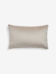 Greige 40 x 59cm Matte Velvet Cushion - Image 3 of 5