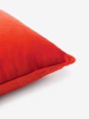 Bright Orange 43 x 43cm Matte Velvet Cushion - Image 4 of 4