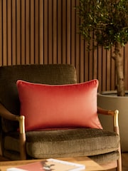 Bright Orange 40 x 59cm Matte Velvet Cushion - Image 1 of 5