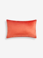 Bright Orange 40 x 59cm Matte Velvet Cushion - Image 3 of 5
