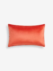 Bright Orange 40 x 59cm Matte Velvet Cushion - Image 4 of 5