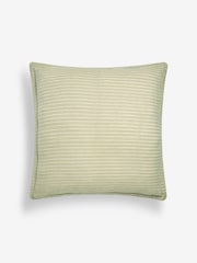 Sage Green Muslin 100% Cotton Cushion - Image 2 of 4