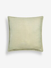 Sage Green Muslin 100% Cotton Cushion - Image 3 of 4