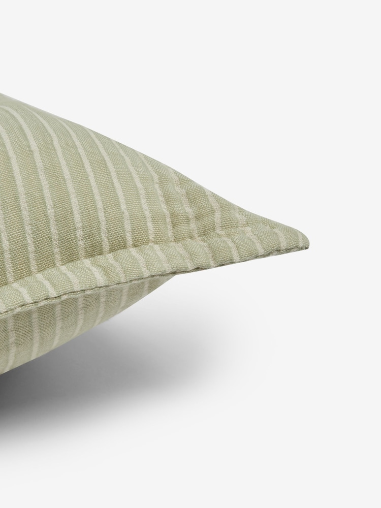 Sage Green Muslin 100% Cotton Cushion - Image 4 of 4