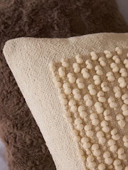 Natural 59 x 59cm Hemmingway Textured Bobble Cushion - Image 2 of 5