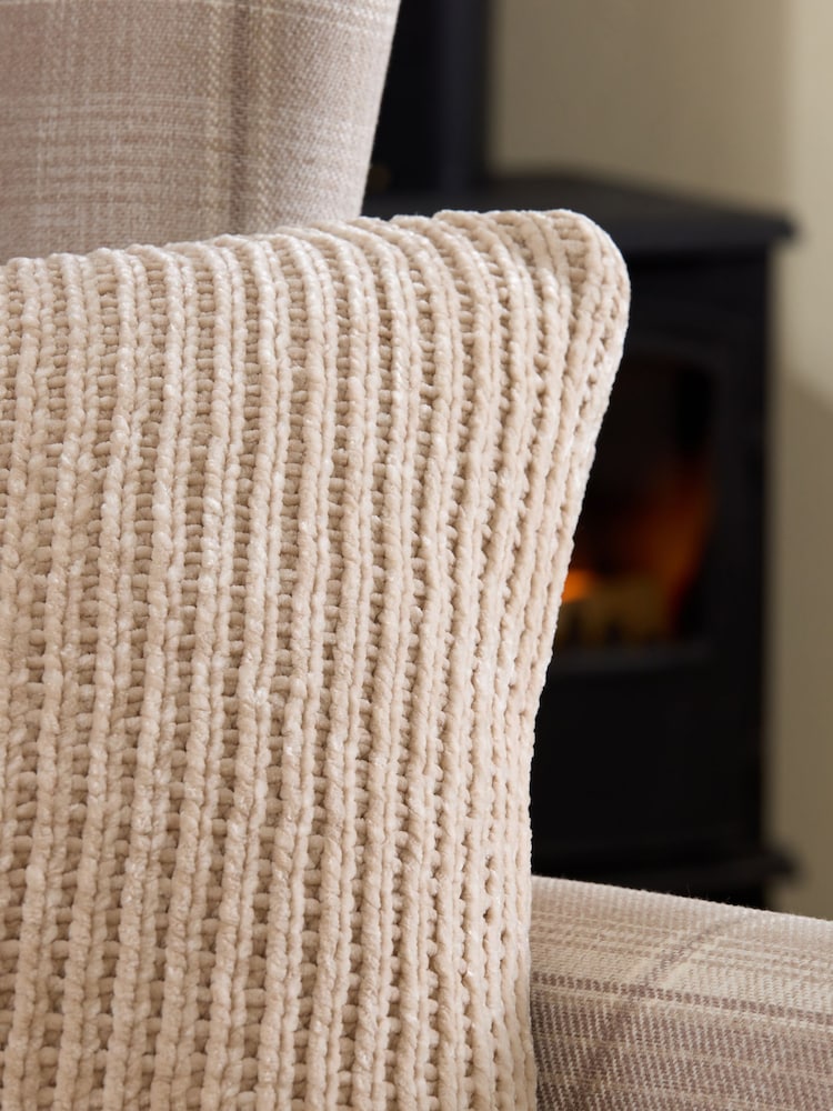 Natural Nellie Chunky Chenille Cushion - Image 2 of 4