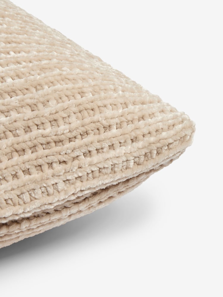 Natural Nellie Chunky Chenille Cushion - Image 4 of 4